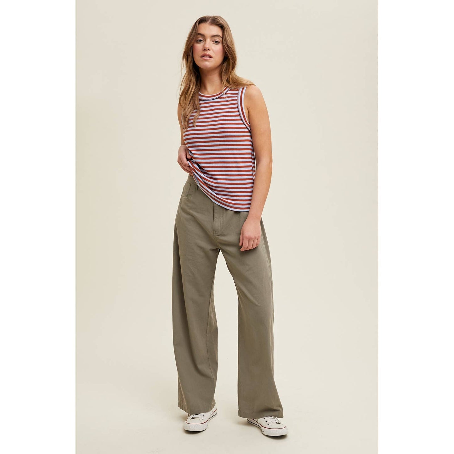 Wishlist Apparel - STRIPED KNIT TANK TOP - Assorted Colors