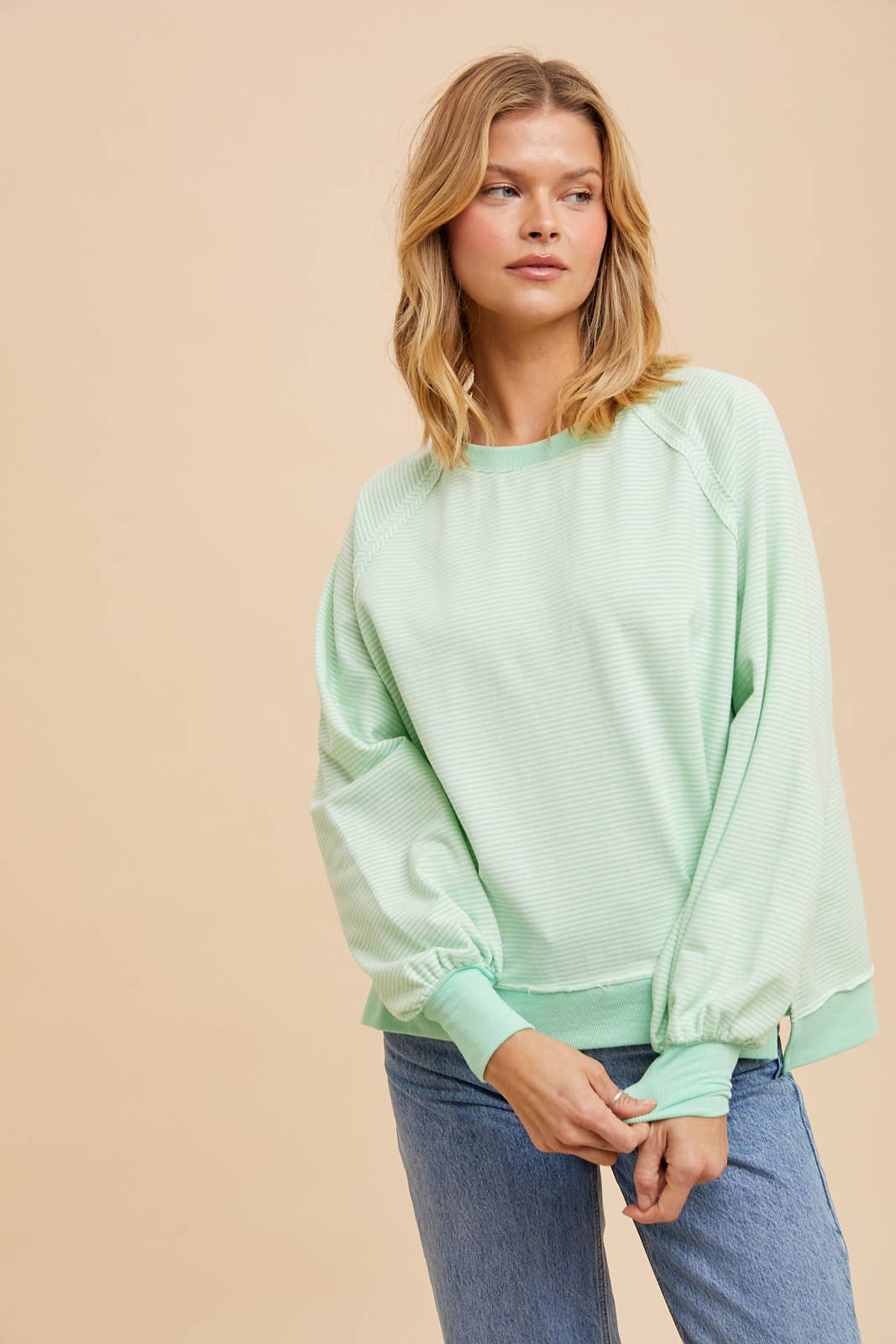 In Loom - WASHED STRIPE PULLOVER