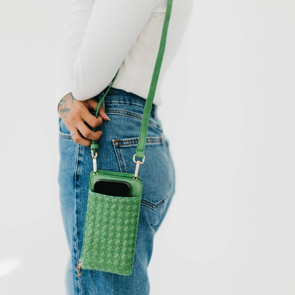 Pretty Simple - Woven Double Duty Phone Bag - Assorted Colors
