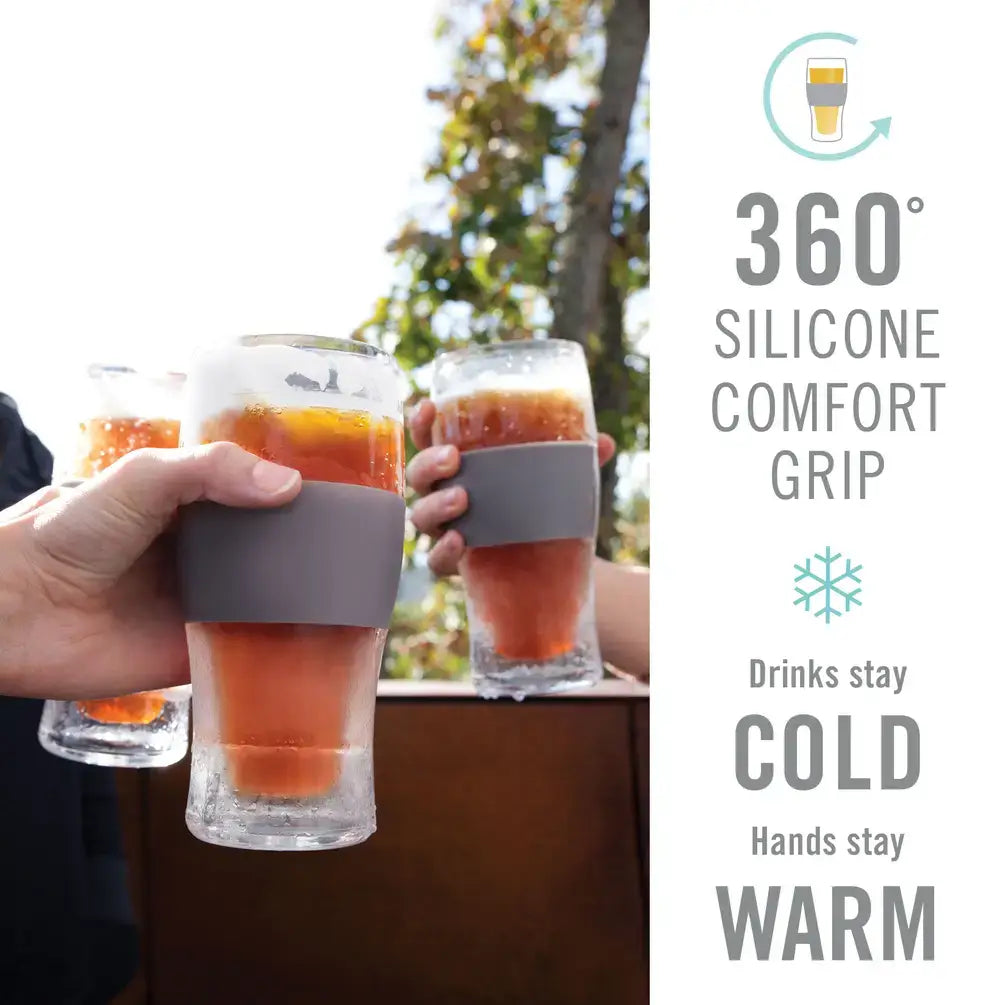 HOST - Beer FREEZE™ Cooling Cup Insulated w/ Cooling Gel - Gray