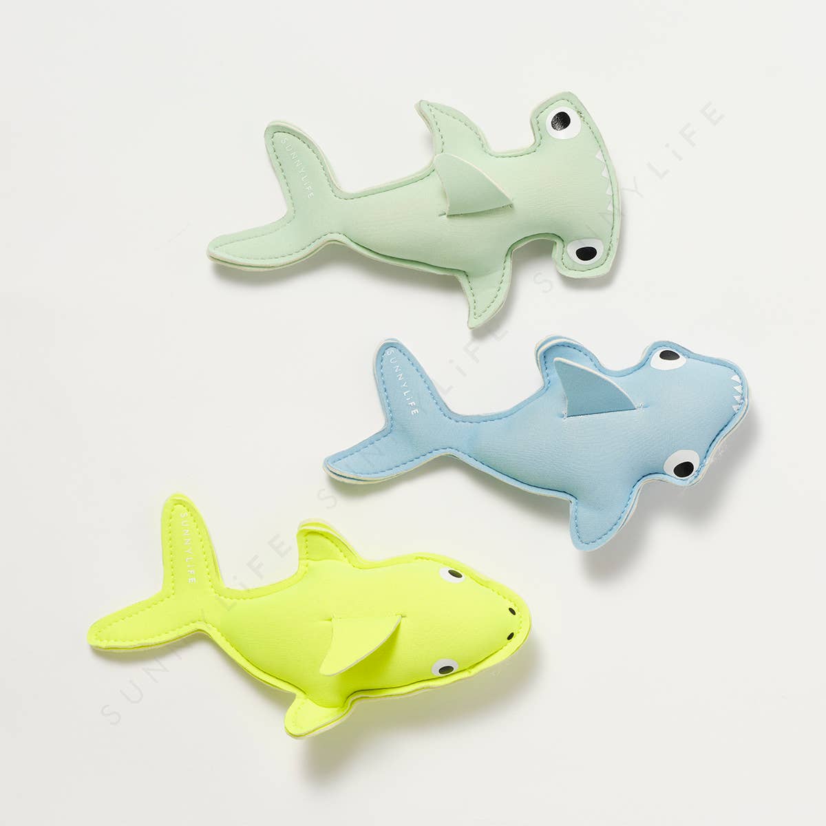 Sunnylife - Salty the Shark Dive Buddies Aqua Neon Yellow Set of 3