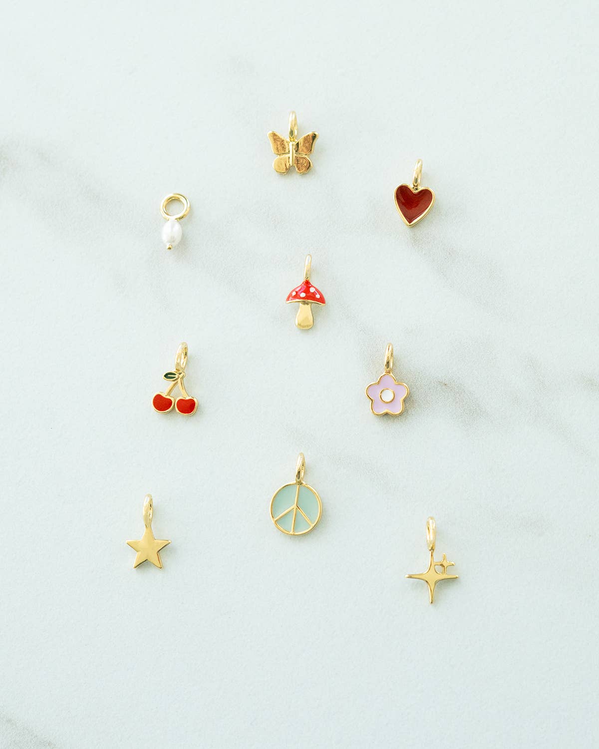 Lucky Feather - Charm Garden - Cherry Charm - Gold