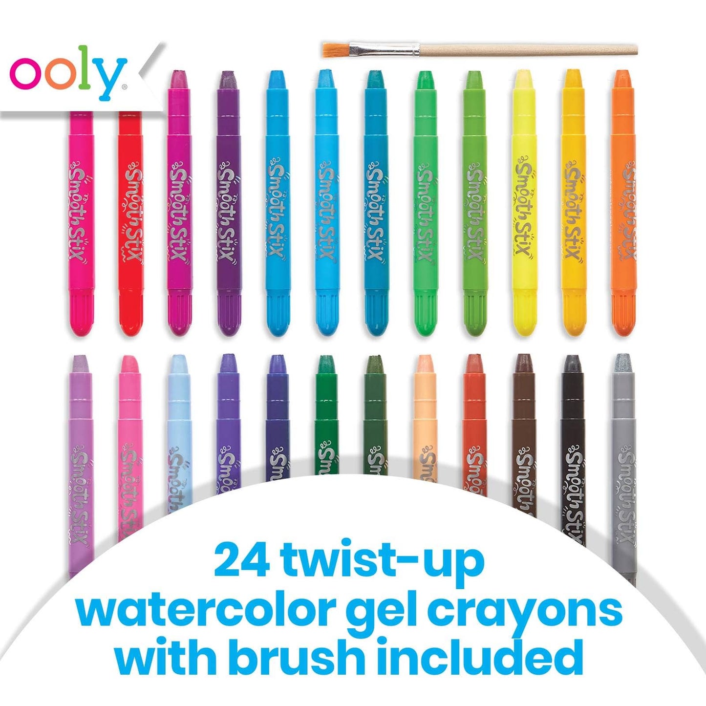 OOLY - Smooth Stix Watercolor Gel Crayons - Set of 6 Colors