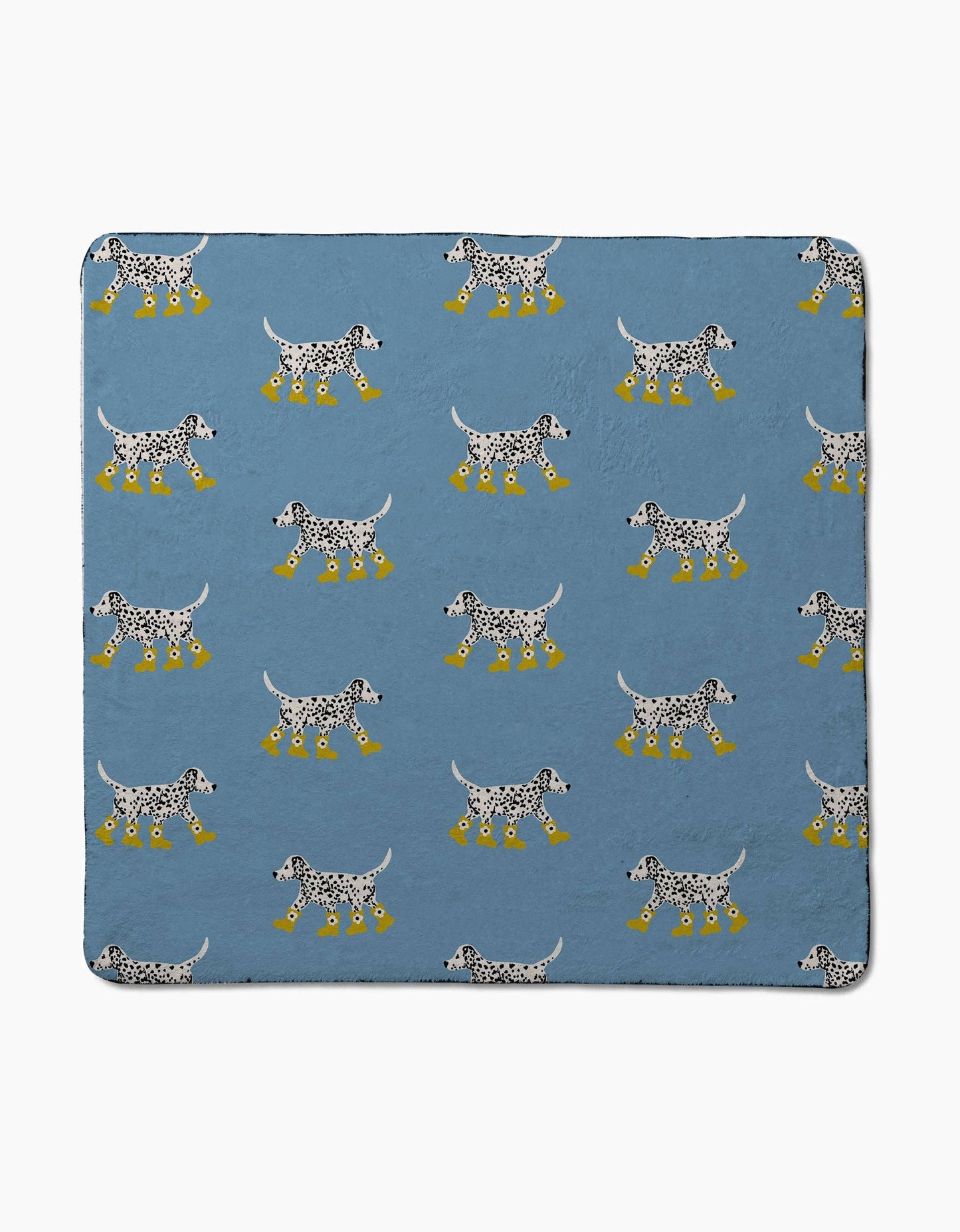 Geometry - Dalmatian In Boots Blue Plush Towel