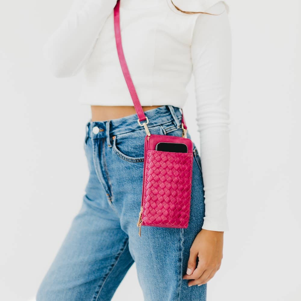Pretty Simple - Woven Double Duty Phone Bag - Assorted Colors