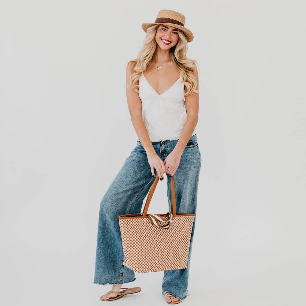 Pretty Simple - Woven Tiffany Organizer Tote Bag