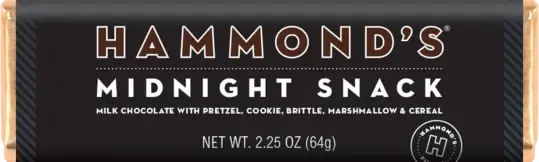Hammond's Candies - Midnight Snack Milk Chocolate Candy Bar 2.25oz