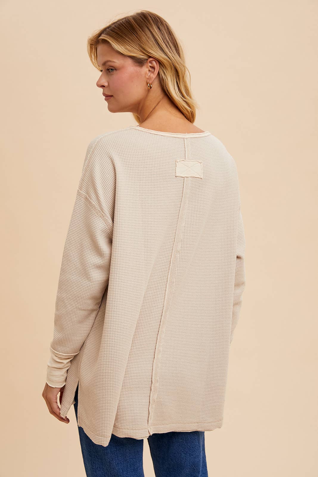 In Loom - GARMENT WASHED CONTRAST HENLEY