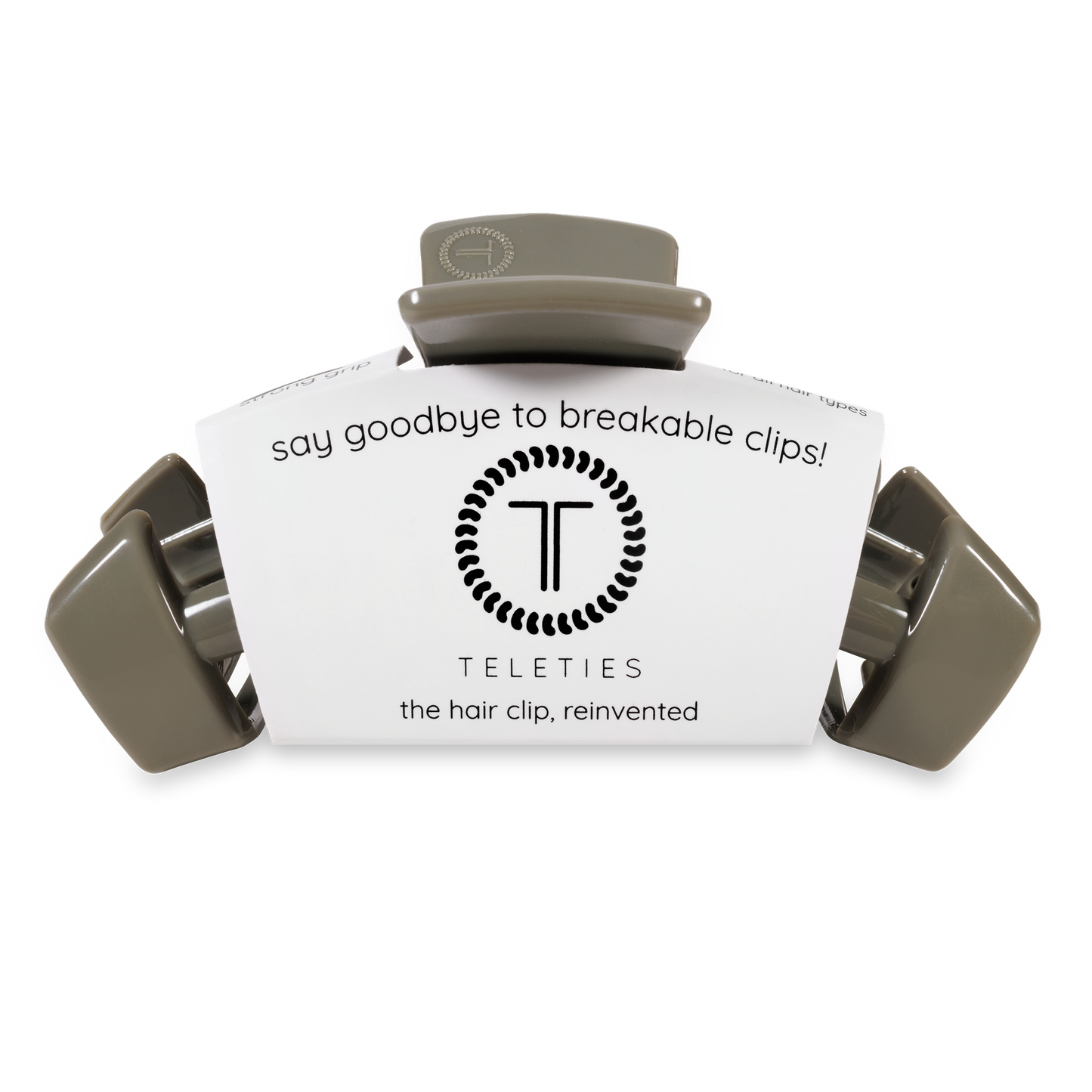 TELETIES - Classic Hair Clip | Large | Sage It Ain't So