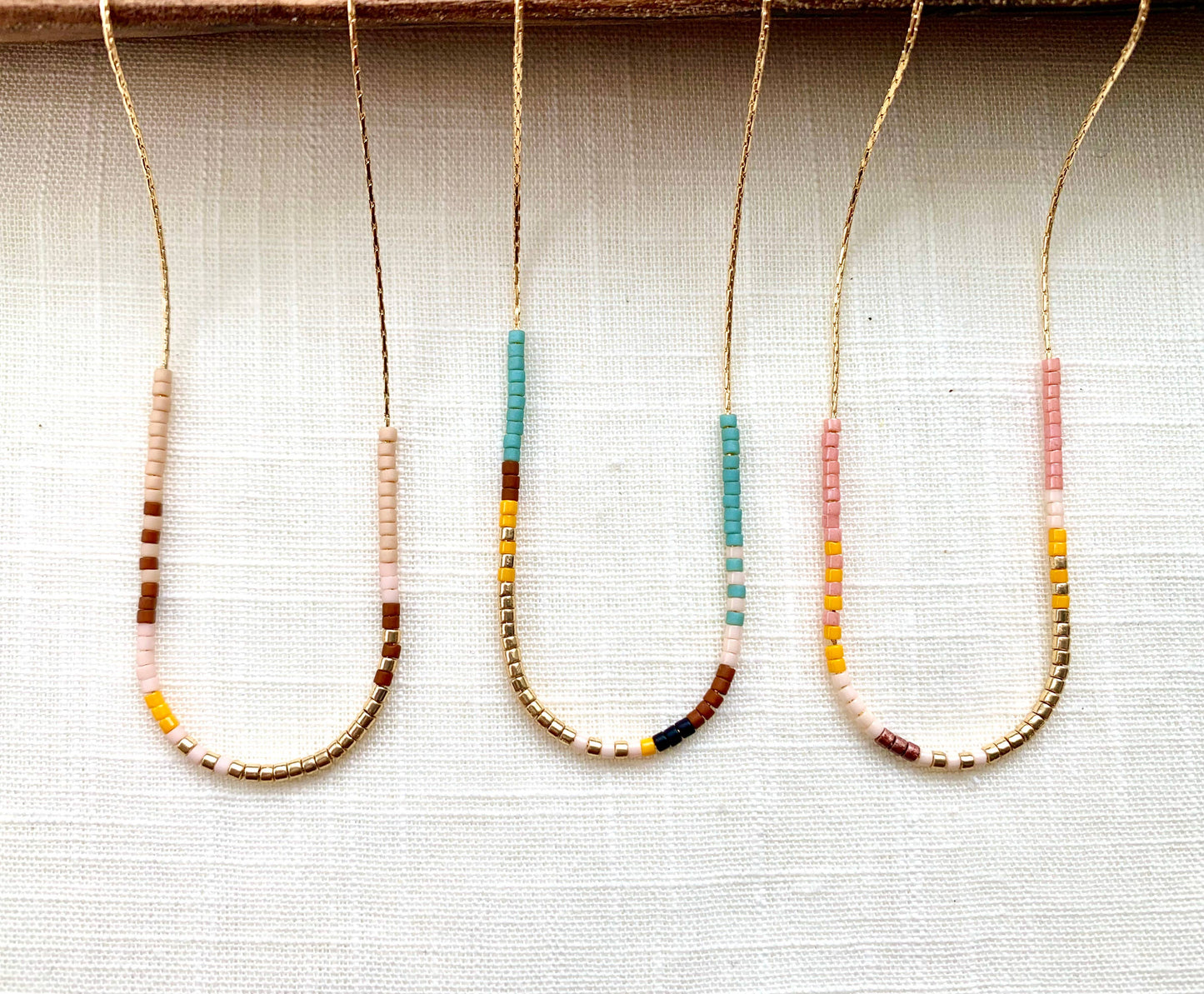 Ocean Breakup - Thin Beaded Necklace - Desert Collection