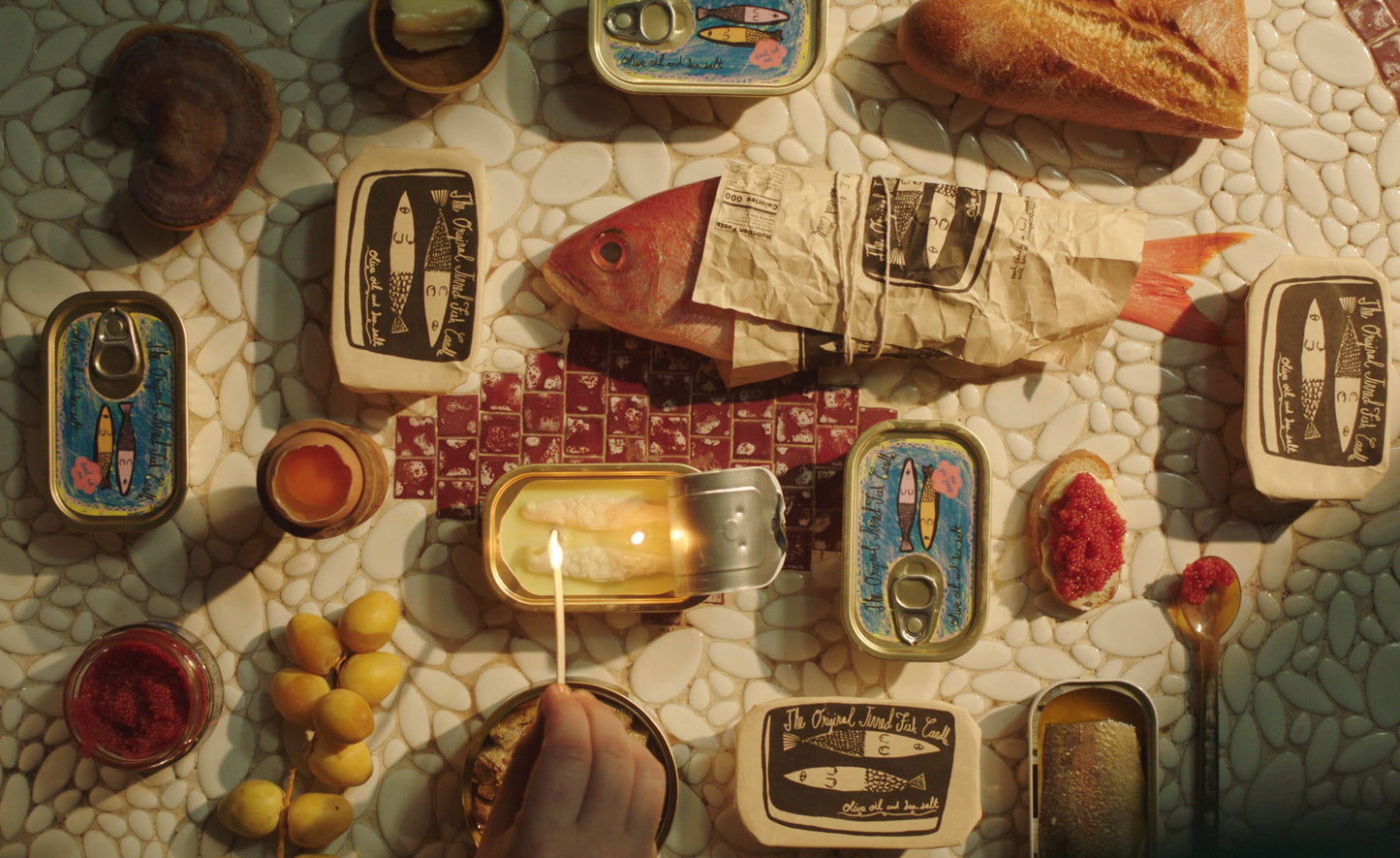 Tinned Candle - Tinned Fish Candle - Olive Oil and Sea Salt