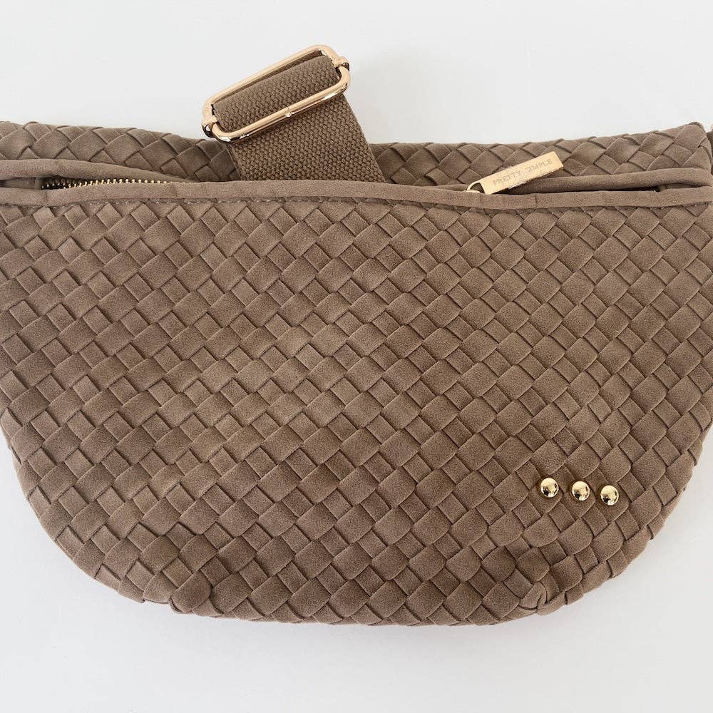 Pretty Simple - Suede Westlyn Woven Bum Bag