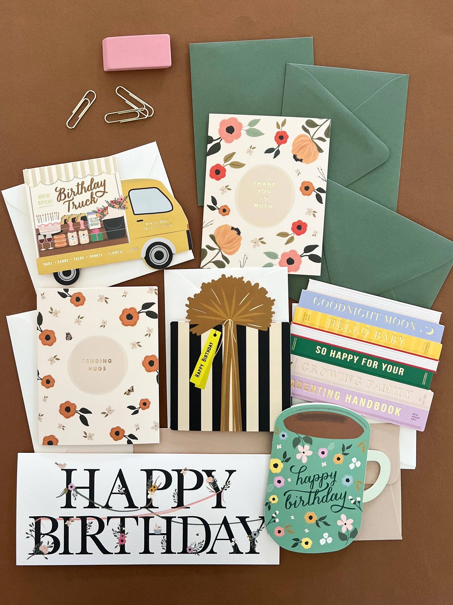 Ginger P. Designs - Baby Books die-cut Greeting Card