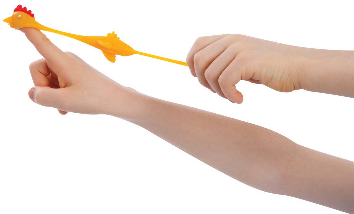 Toysmith - Farm Fresh Chicken Flingers Launch Toy, Spring
