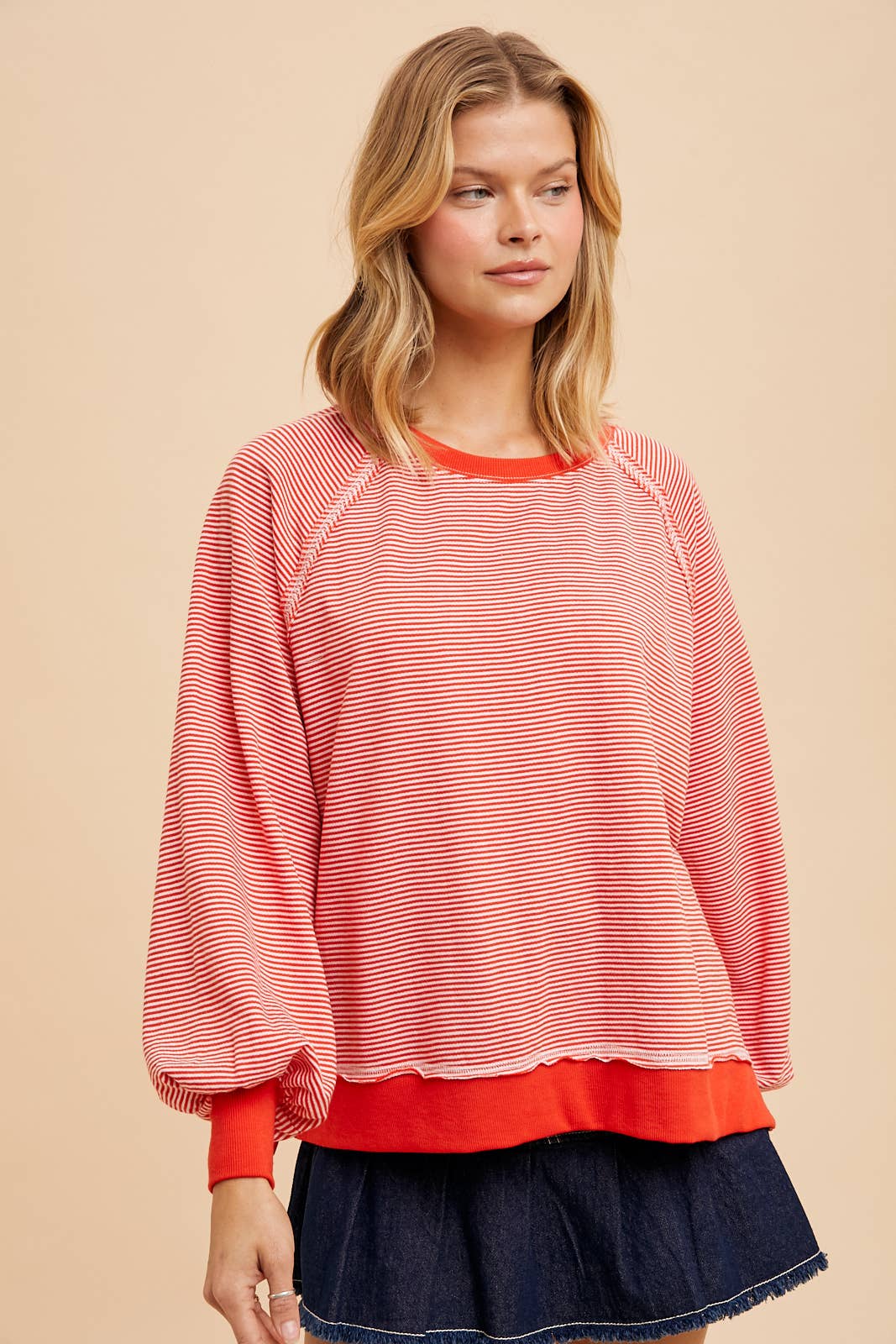 In Loom - WASHED STRIPE PULLOVER