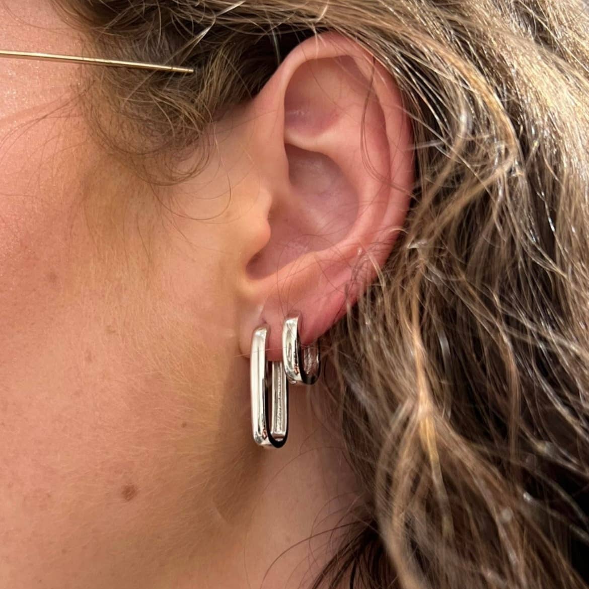 Something Silver - Bold Link Hoops
