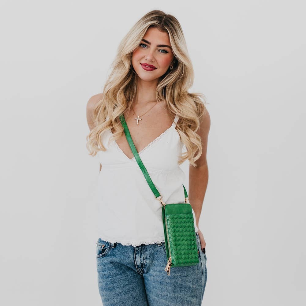 Pretty Simple - Woven Double Duty Phone Bag - Assorted Colors