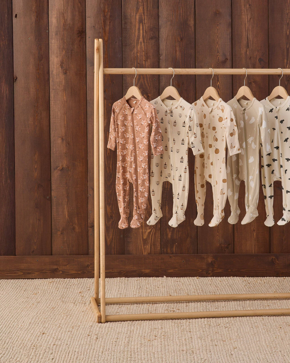 Quincy Mae - Bamboo Zip Footie Fall Floral
