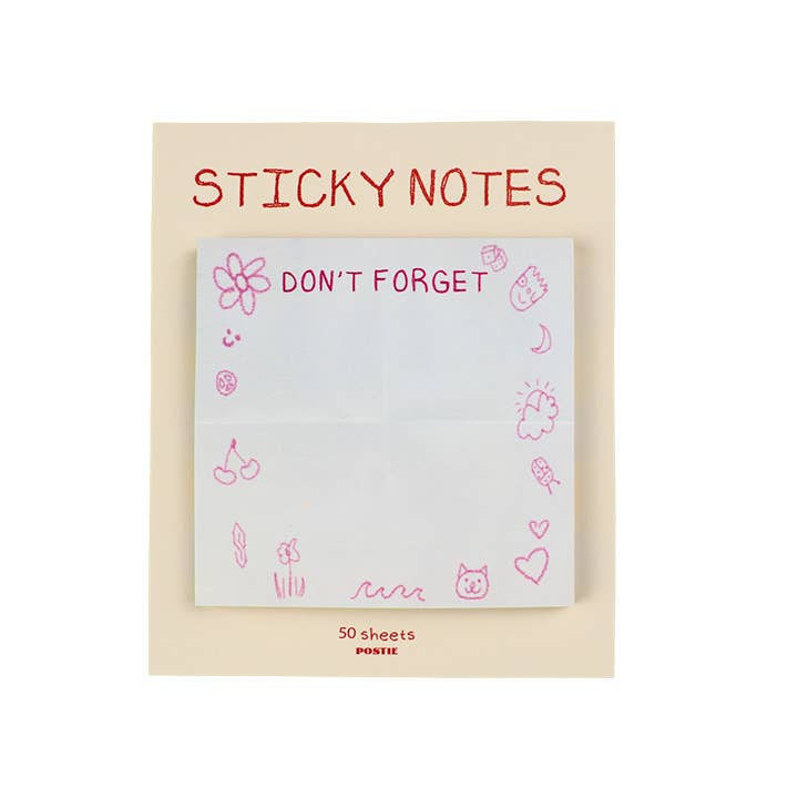 POSTIE - Don’t Forget Doodle Sticky Notes