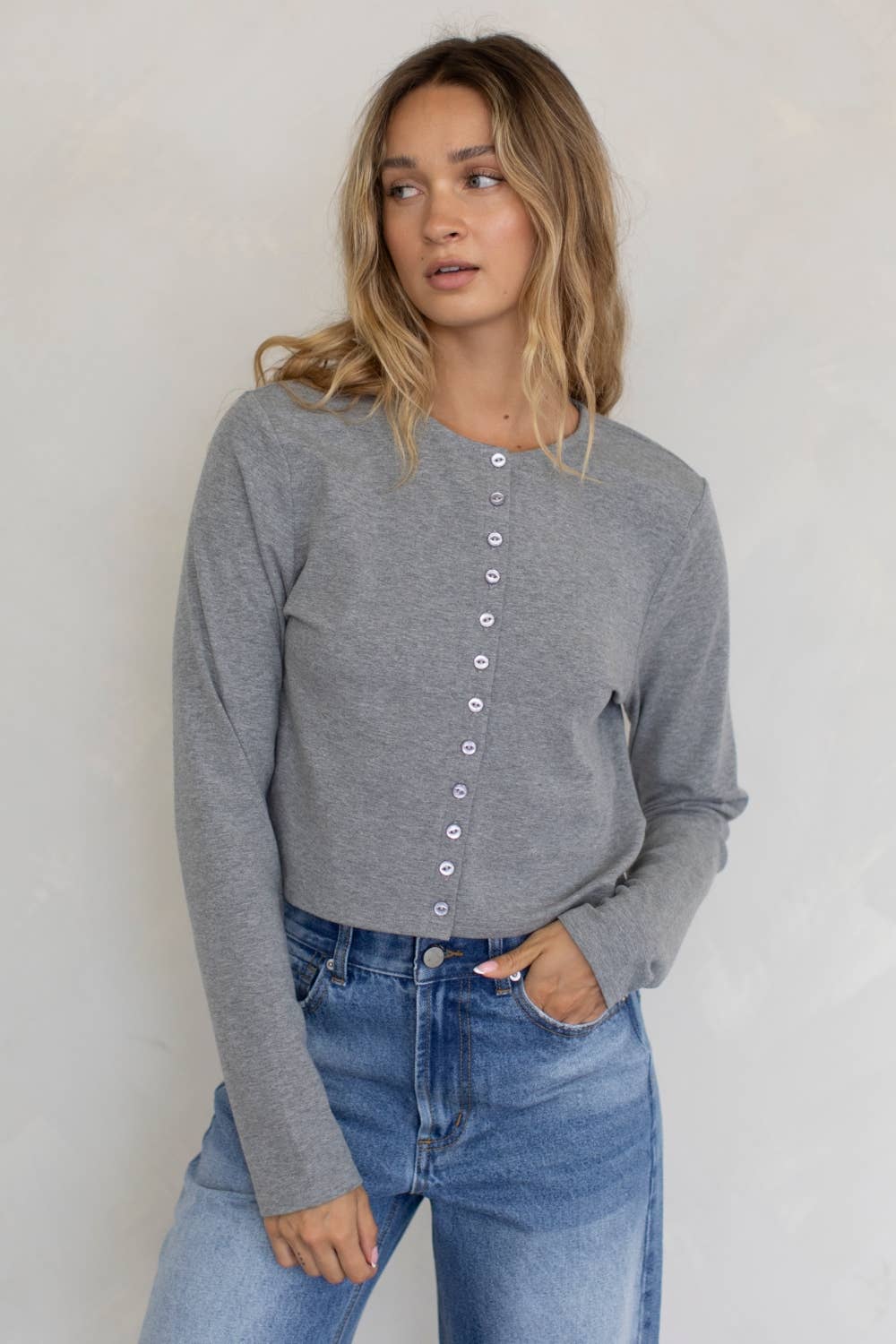 Lola Button Front Cardigan Top