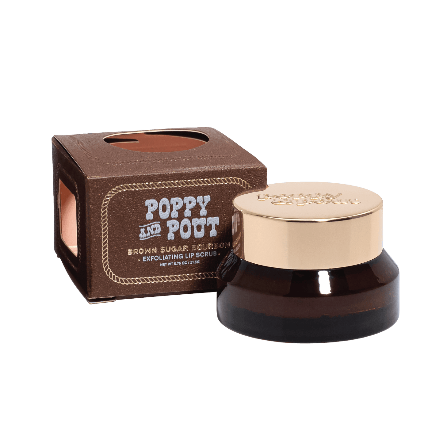 Poppy & Pout - Lip Scrub, Rhinestone Rodeo, Brown Sugar Bourbon