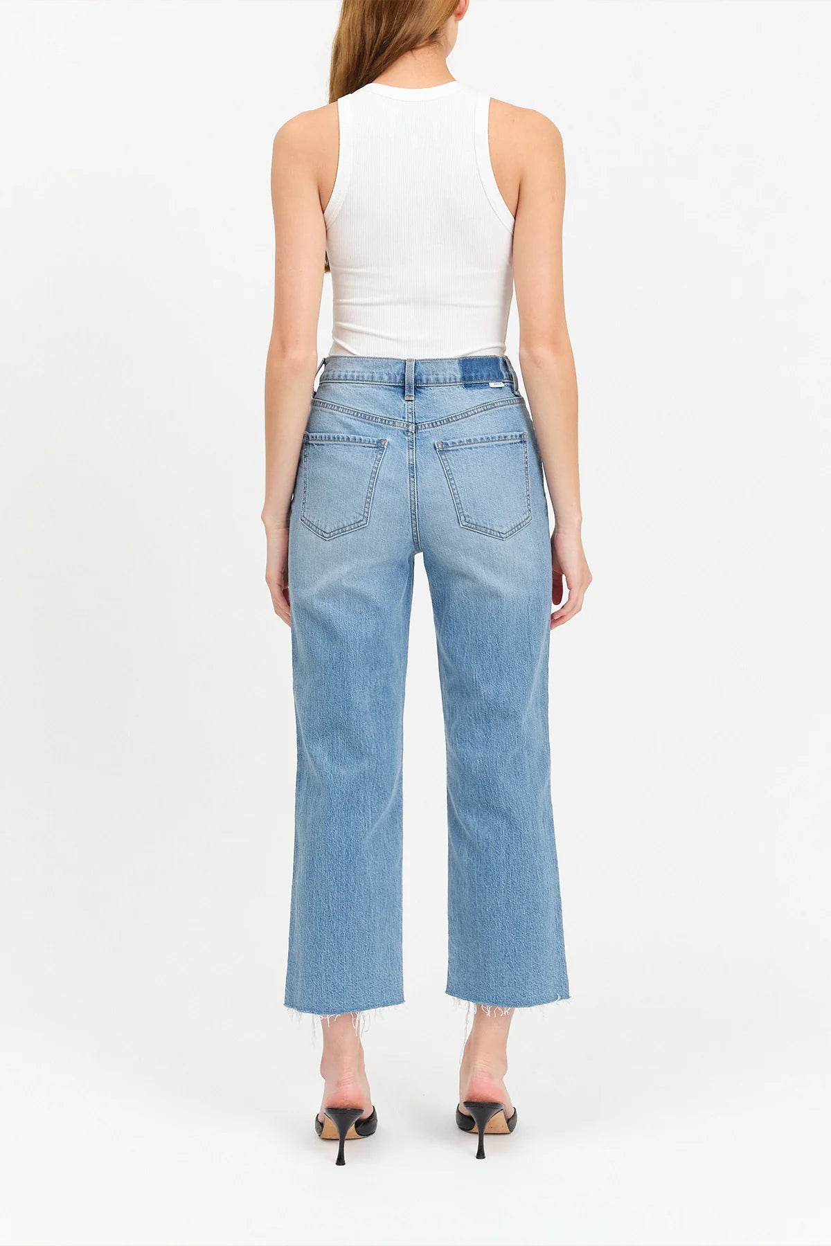 Daze Sundaze Crop High Rise Straight Jeans - Marina Vintage
