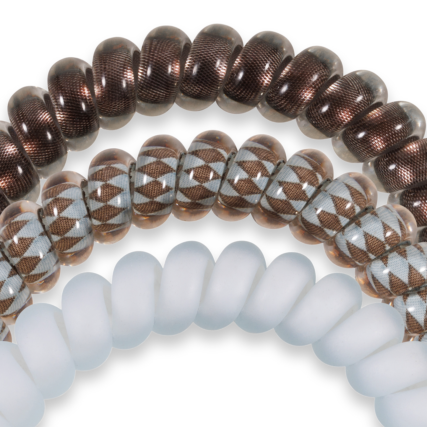 TELETIES - Spiral Hair Coils | Small | Truly Taupe Hair Ties