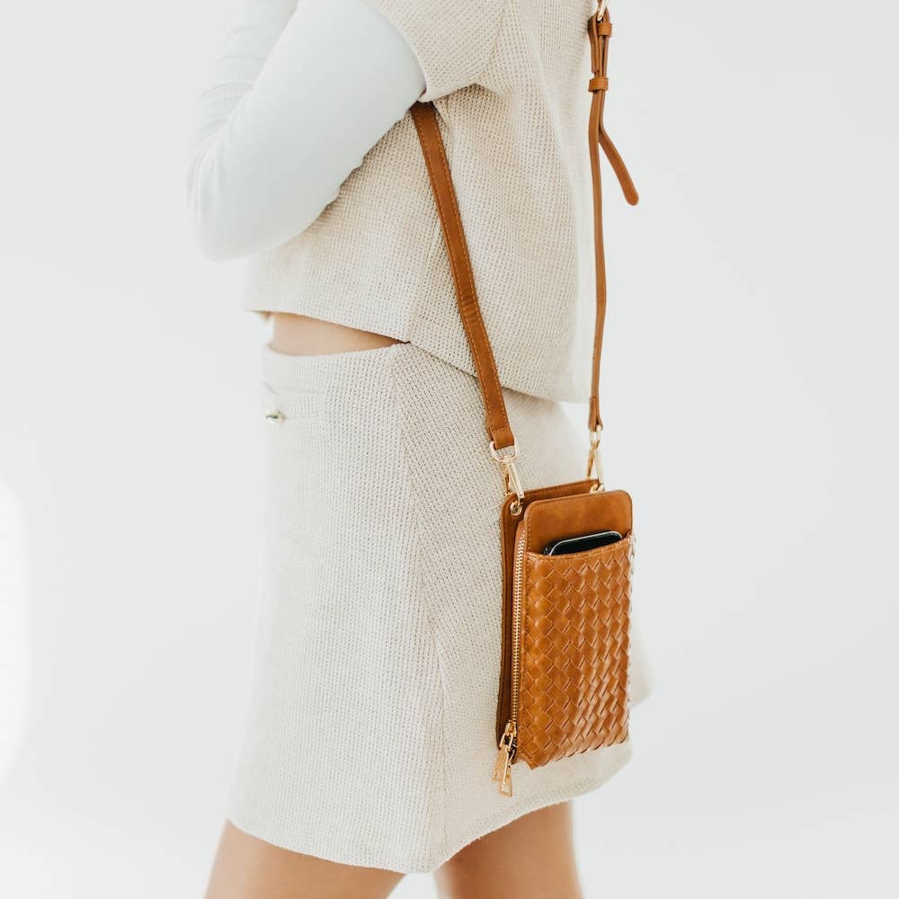 Pretty Simple - Woven Double Duty Phone Bag - Assorted Colors