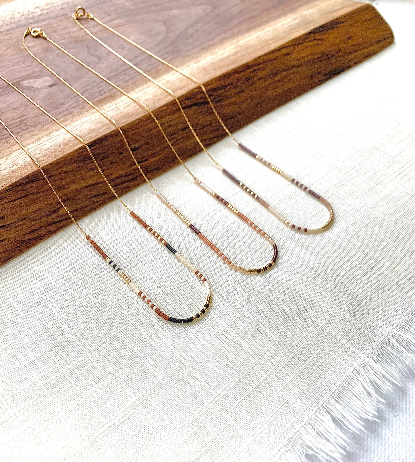 Ocean Breakup - Rich Neutral Seed Bead Necklace