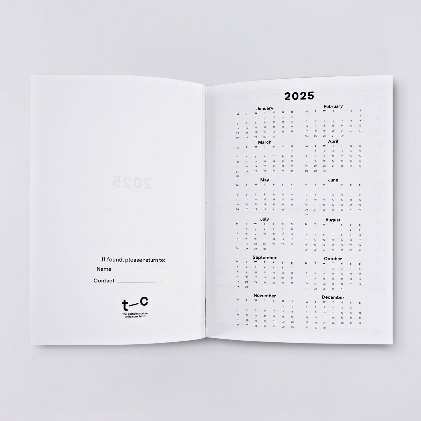 The Completist - Hinoki 2025 Dated Daily Planner Book