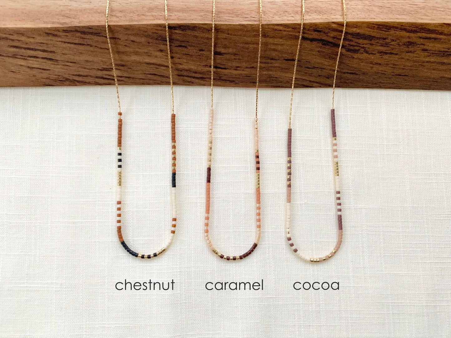 Ocean Breakup - Rich Neutral Seed Bead Necklace