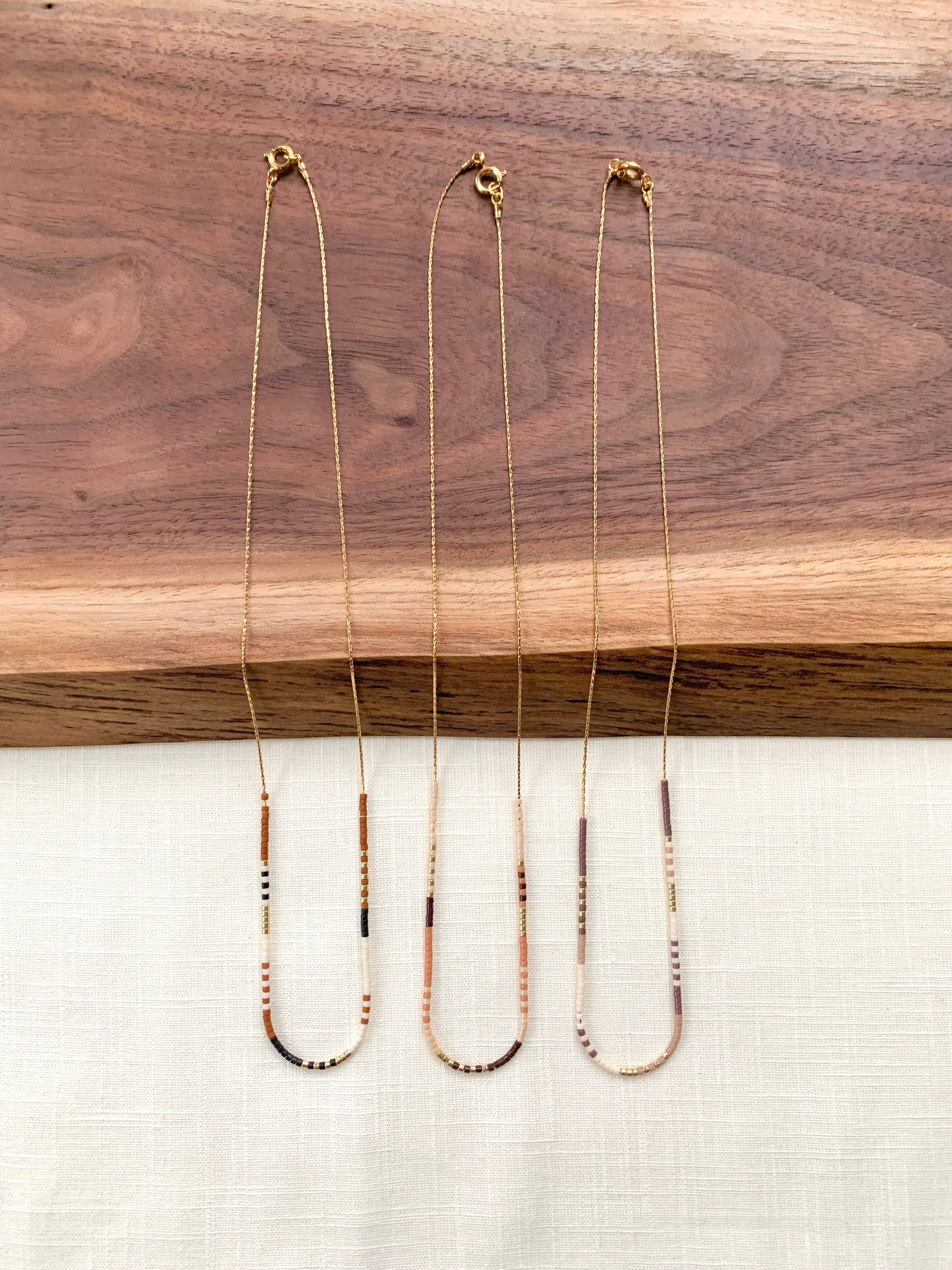 Ocean Breakup - Rich Neutral Seed Bead Necklace