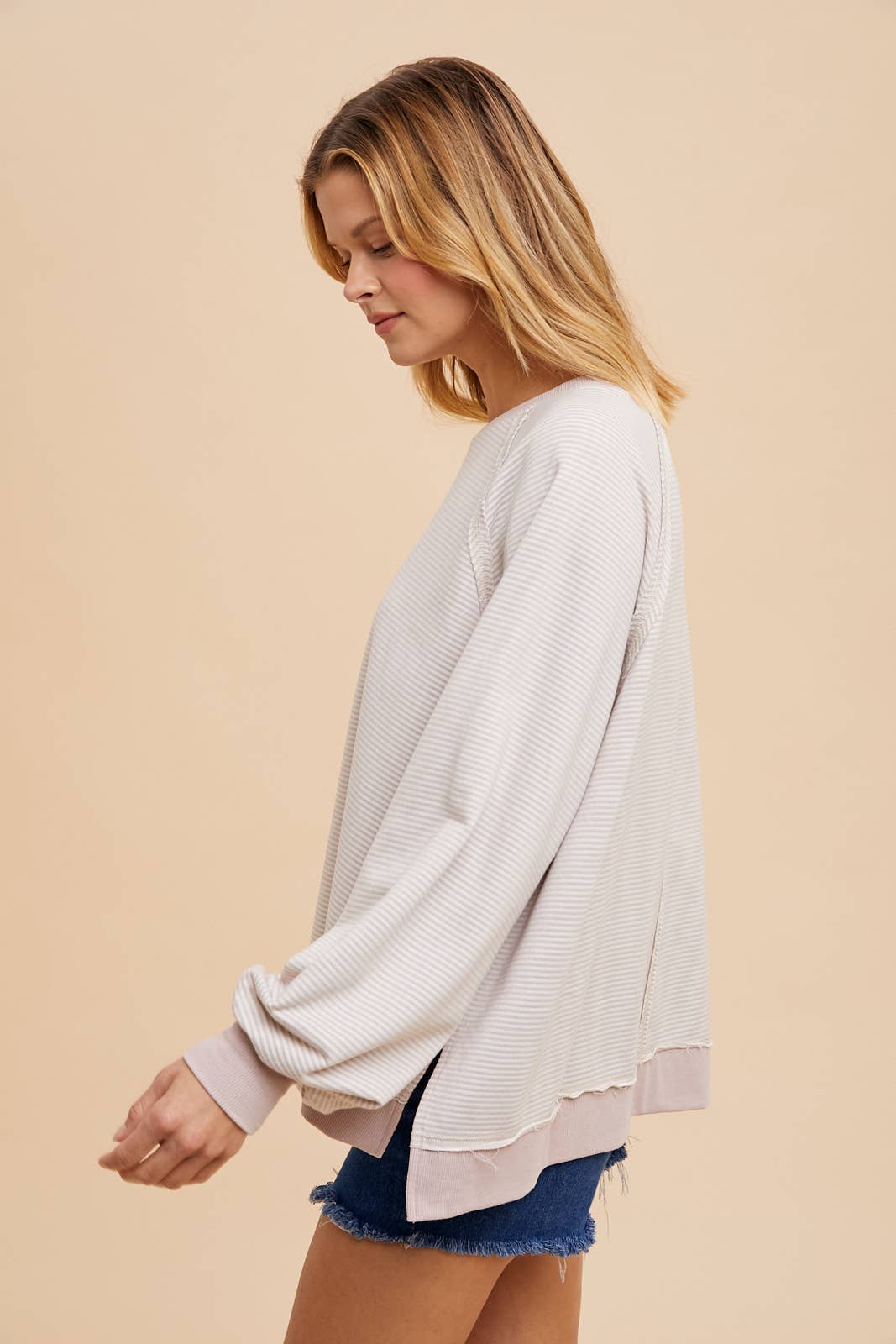 In Loom - WASHED STRIPE PULLOVER