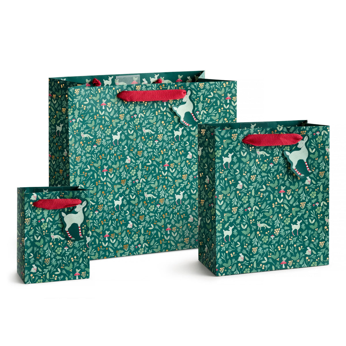 E. Frances Paper - Winter Forest Christmas Holiday Gift Bag, Large