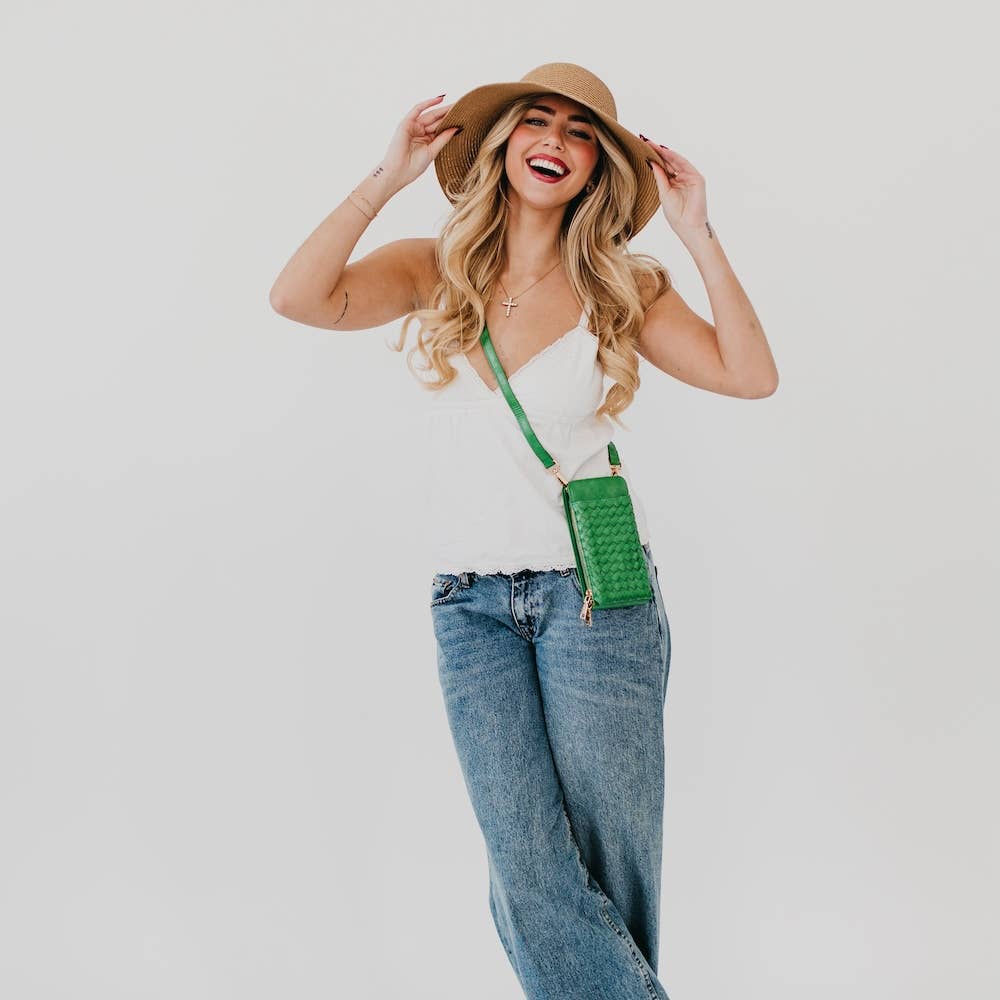 Pretty Simple - Woven Double Duty Phone Bag - Assorted Colors