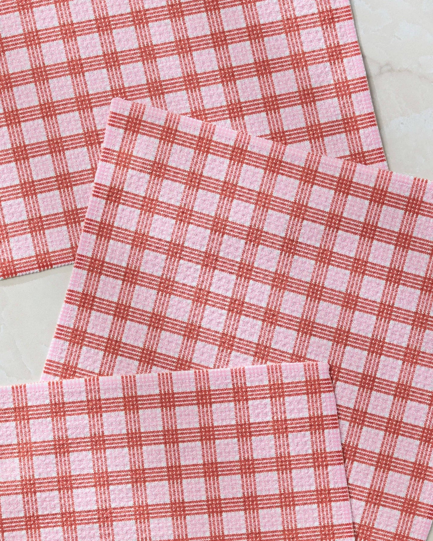 Geometry - Cupid's Plaid Dishcloth Set