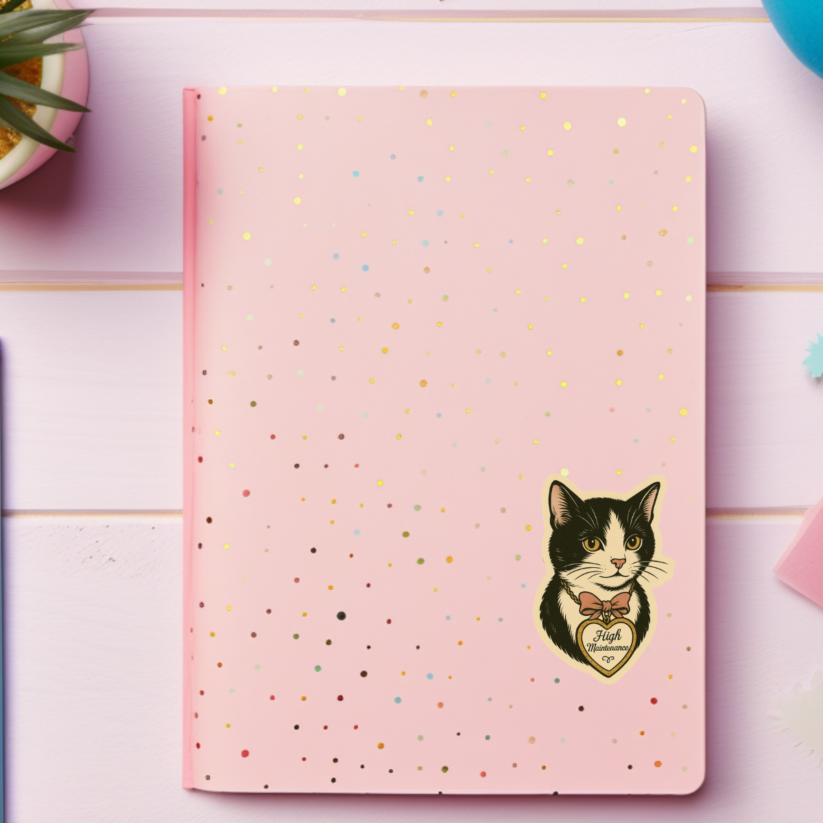 inviting affairs paperie - High Maintenance Cat Sticker