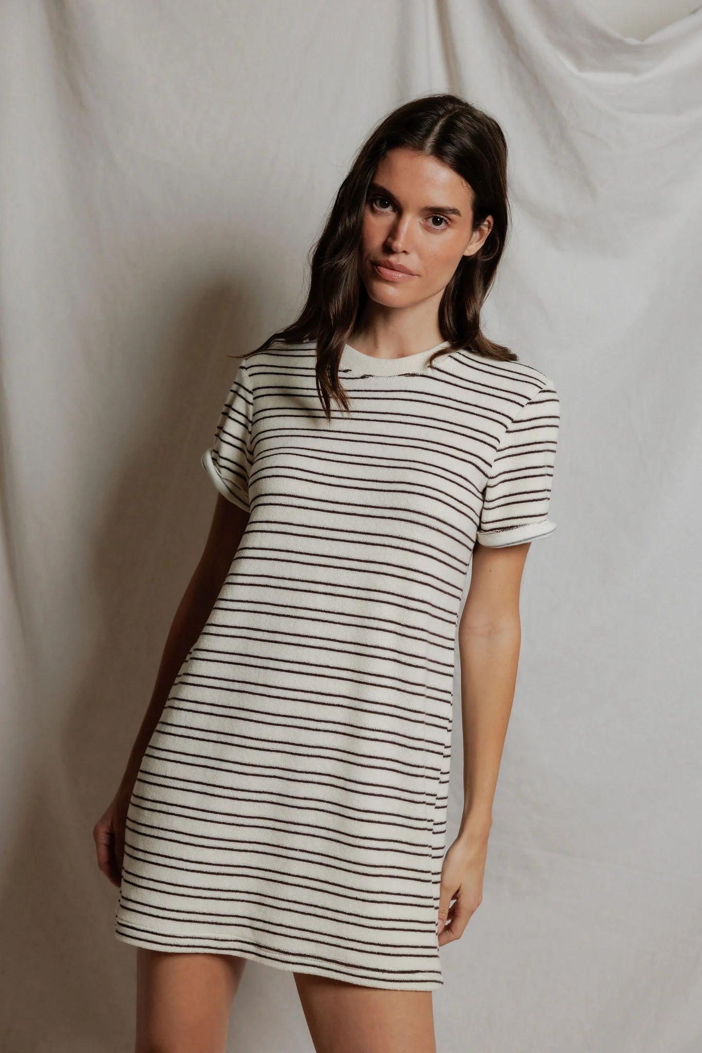PerfectWhiteTee - Nella Stripe