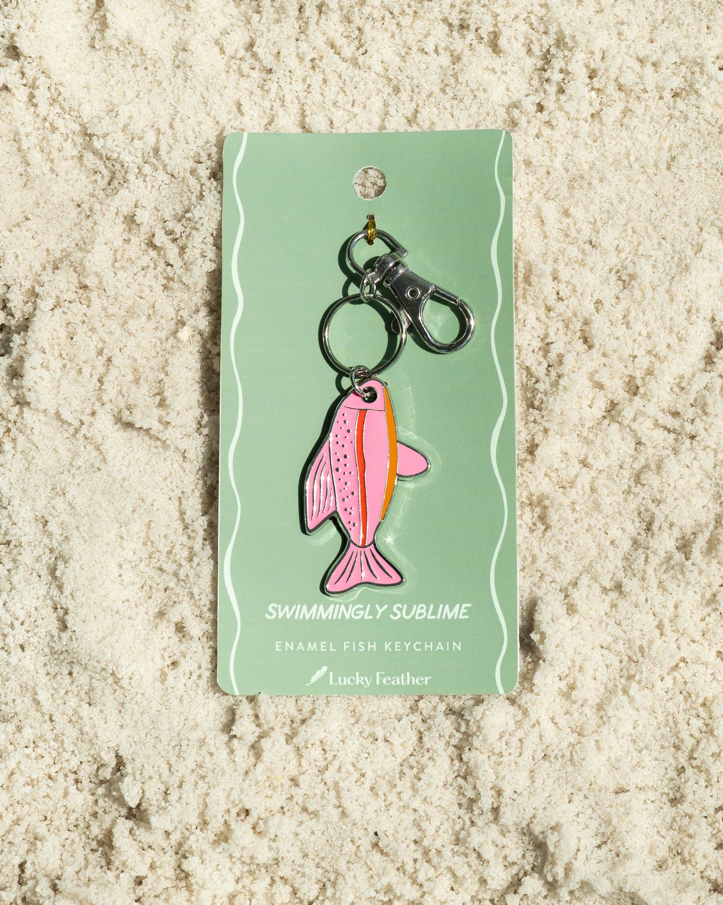 Lucky Feather - Ocean Life Keychain - Silver - Fish