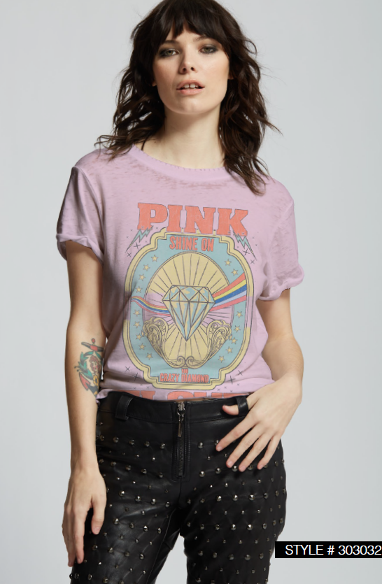 Recycled Karma - 303032 - 430 Pink Floyd Burn Out Tee 1041b