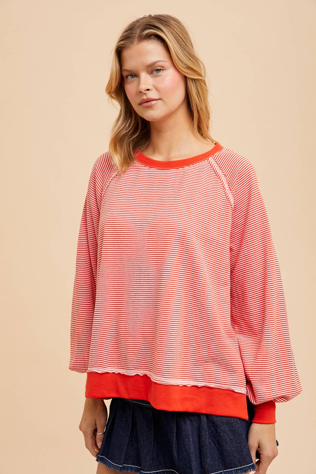 In Loom - WASHED STRIPE PULLOVER