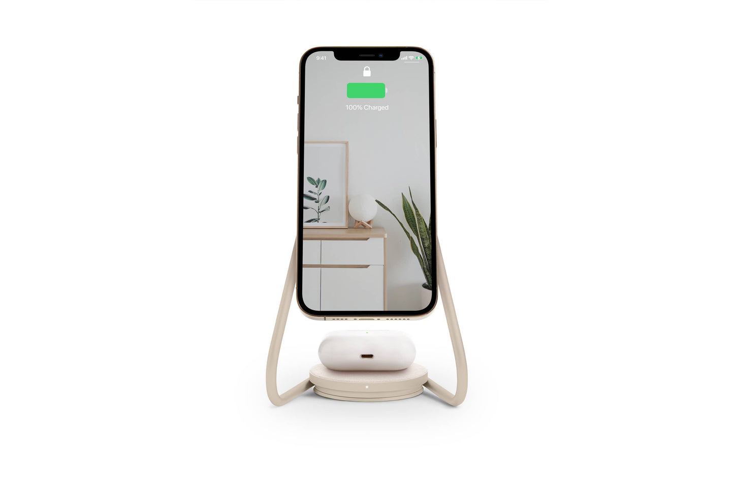 Courant - MAG:2 - Essentials Linen Wireless Charger Stand (Magnetic)
