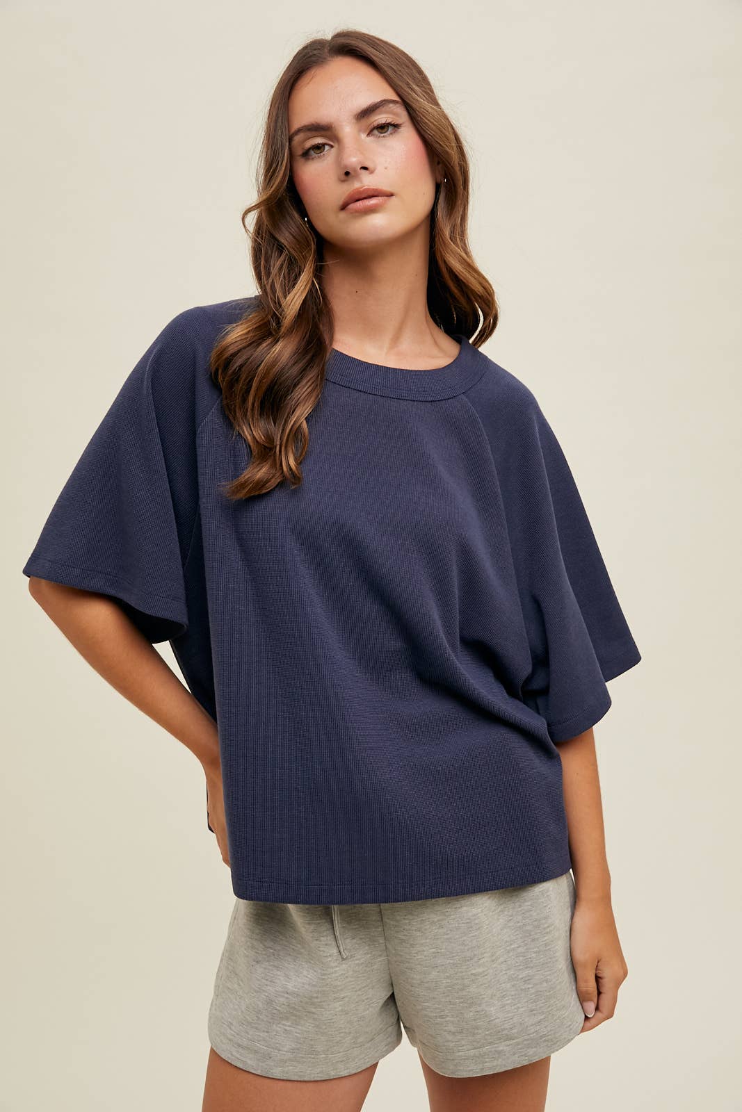 Wishlist Apparel - BOXY WAFFLE KNIT TOP