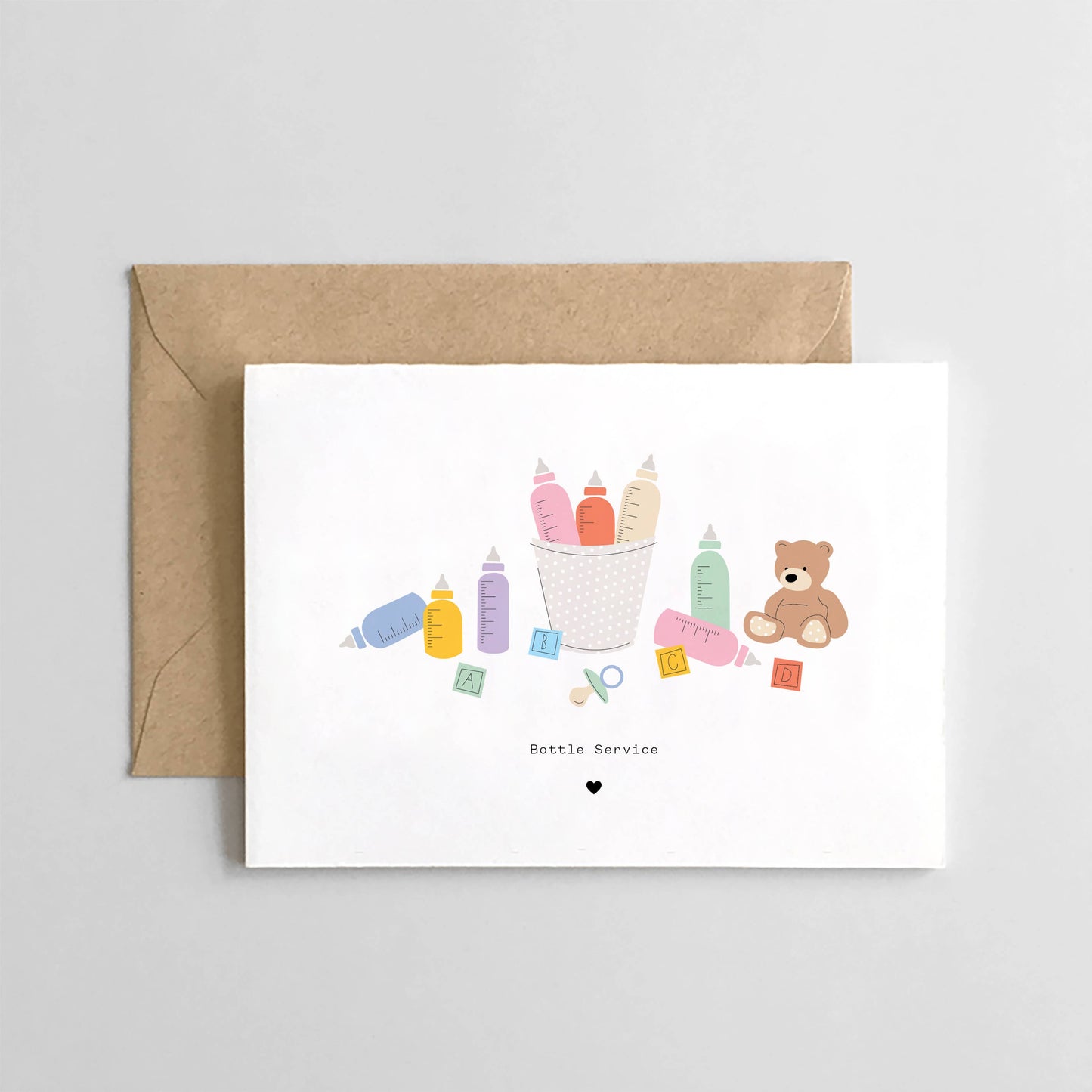 Spaghetti & Meatballs - Bottle Service - New Baby Card