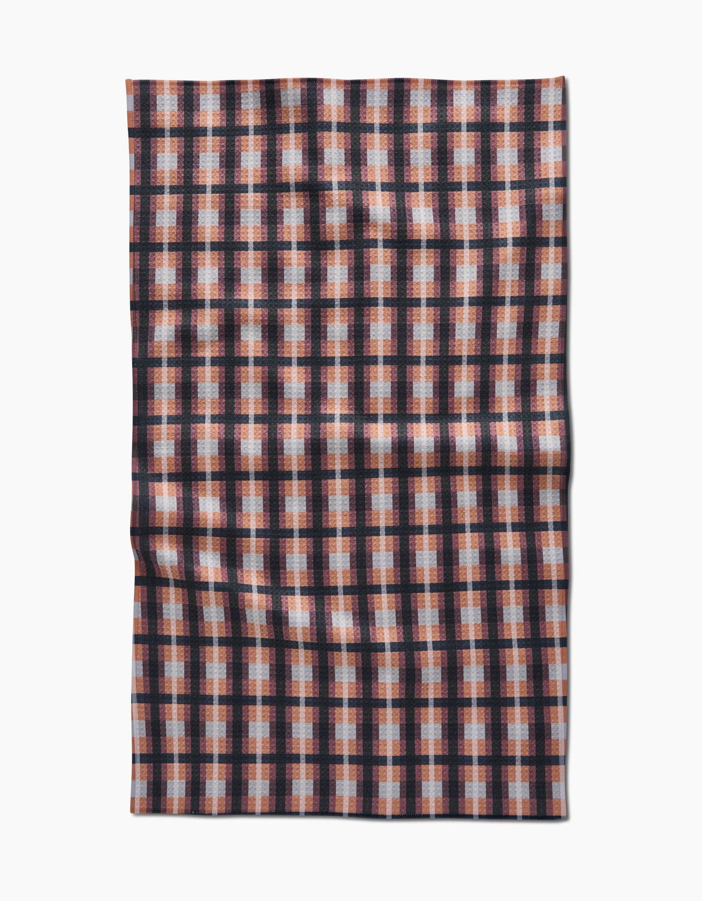 Geometry - Crossbarred Orange Tea Towel