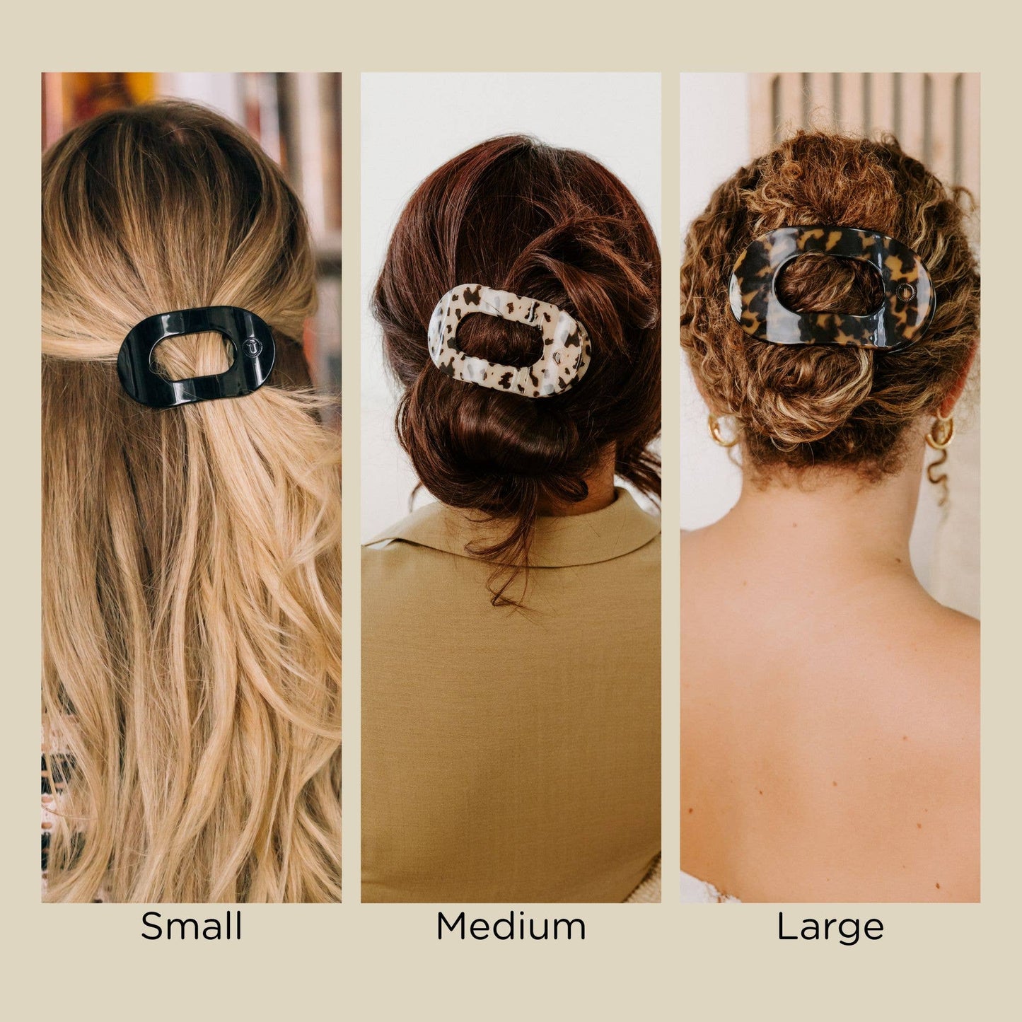 TELETIES - Flat Round Hair Clip | Large | Miss. Americana