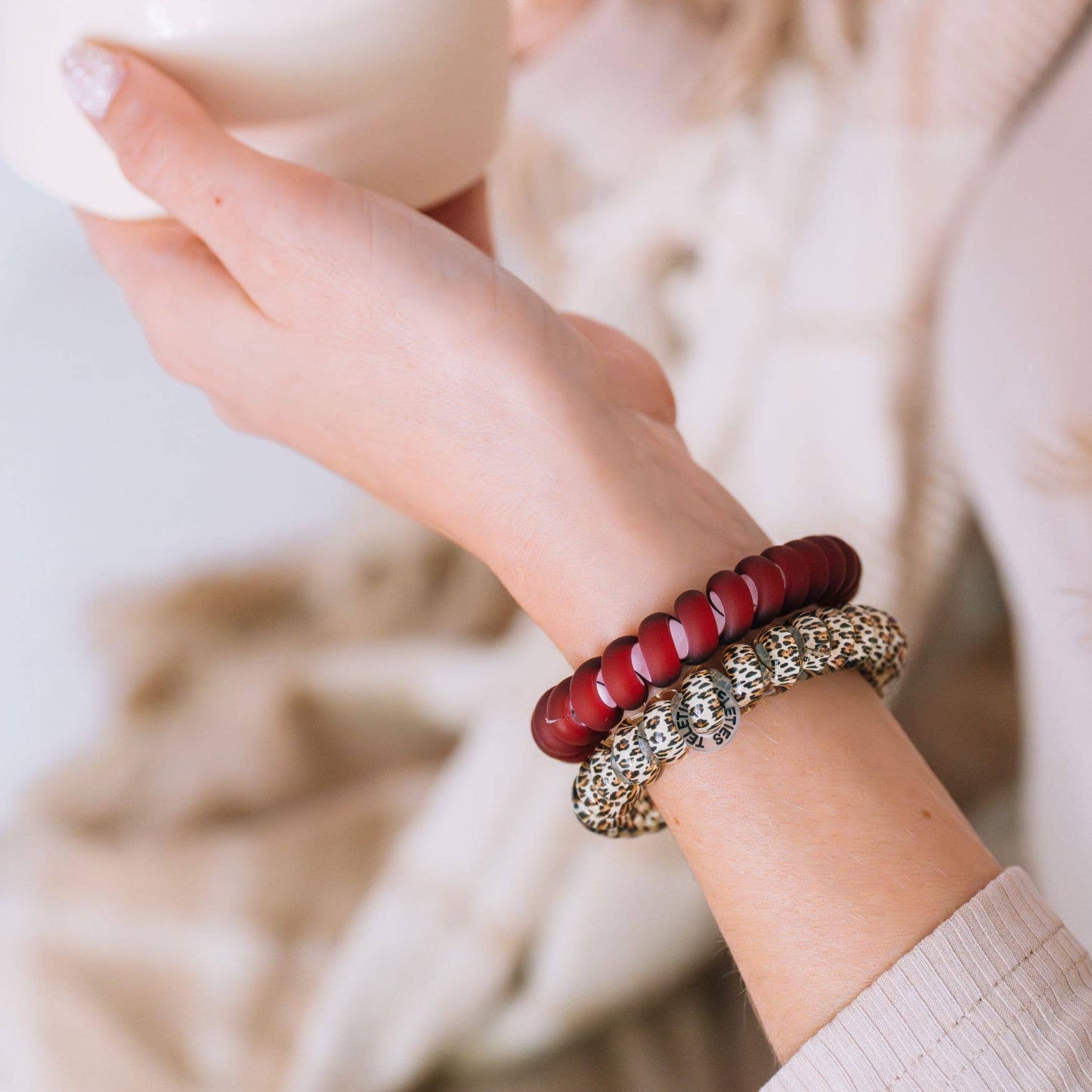 TELETIES - Spiral Hair Coils | Large | Wild Side Hair Ties