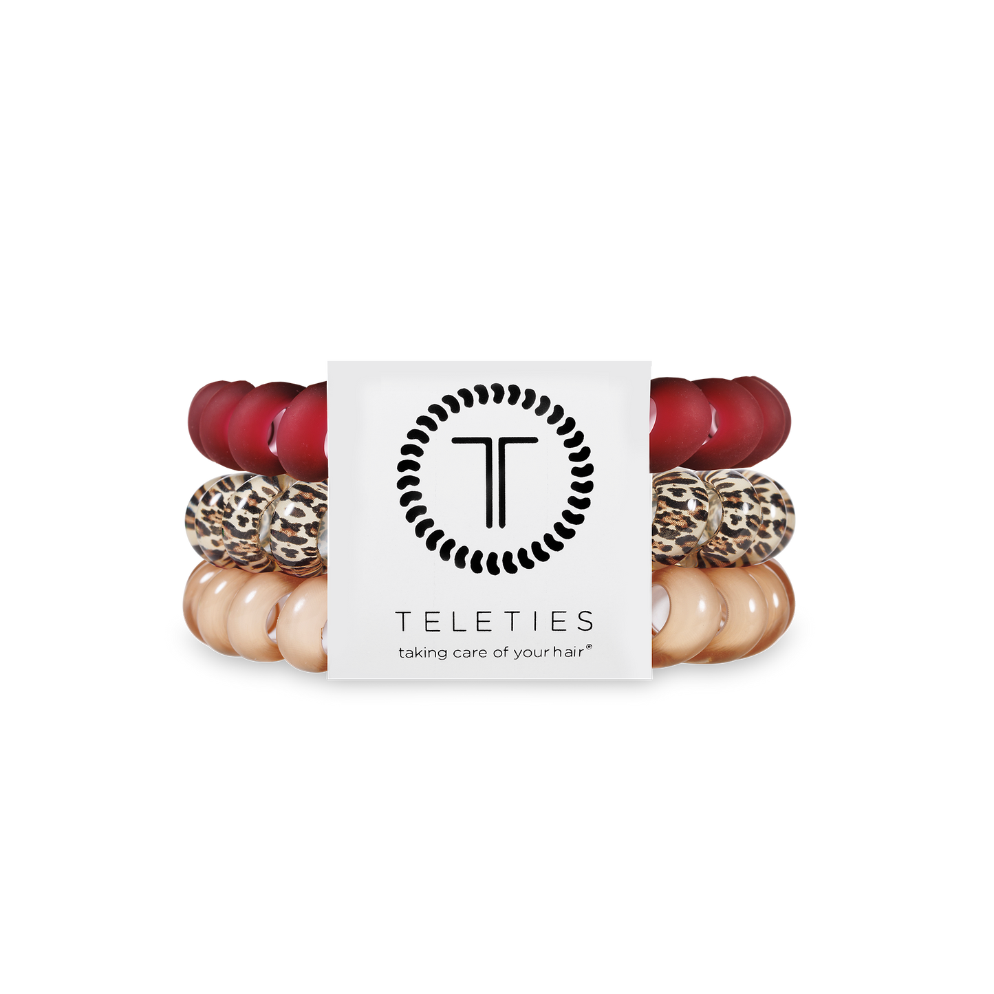 TELETIES - Spiral Hair Coils | Large | Wild Side Hair Ties