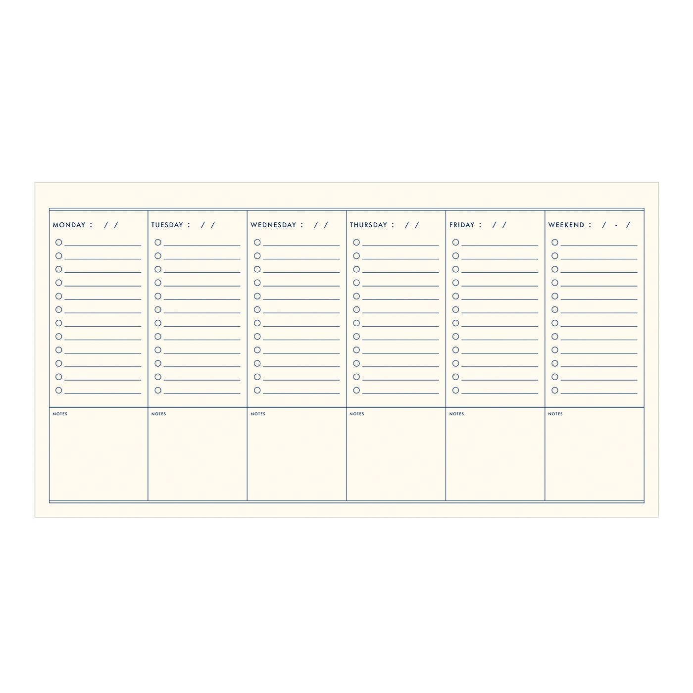 Ruff House Print Shop - To Do Simple Undated Weekly Planner
