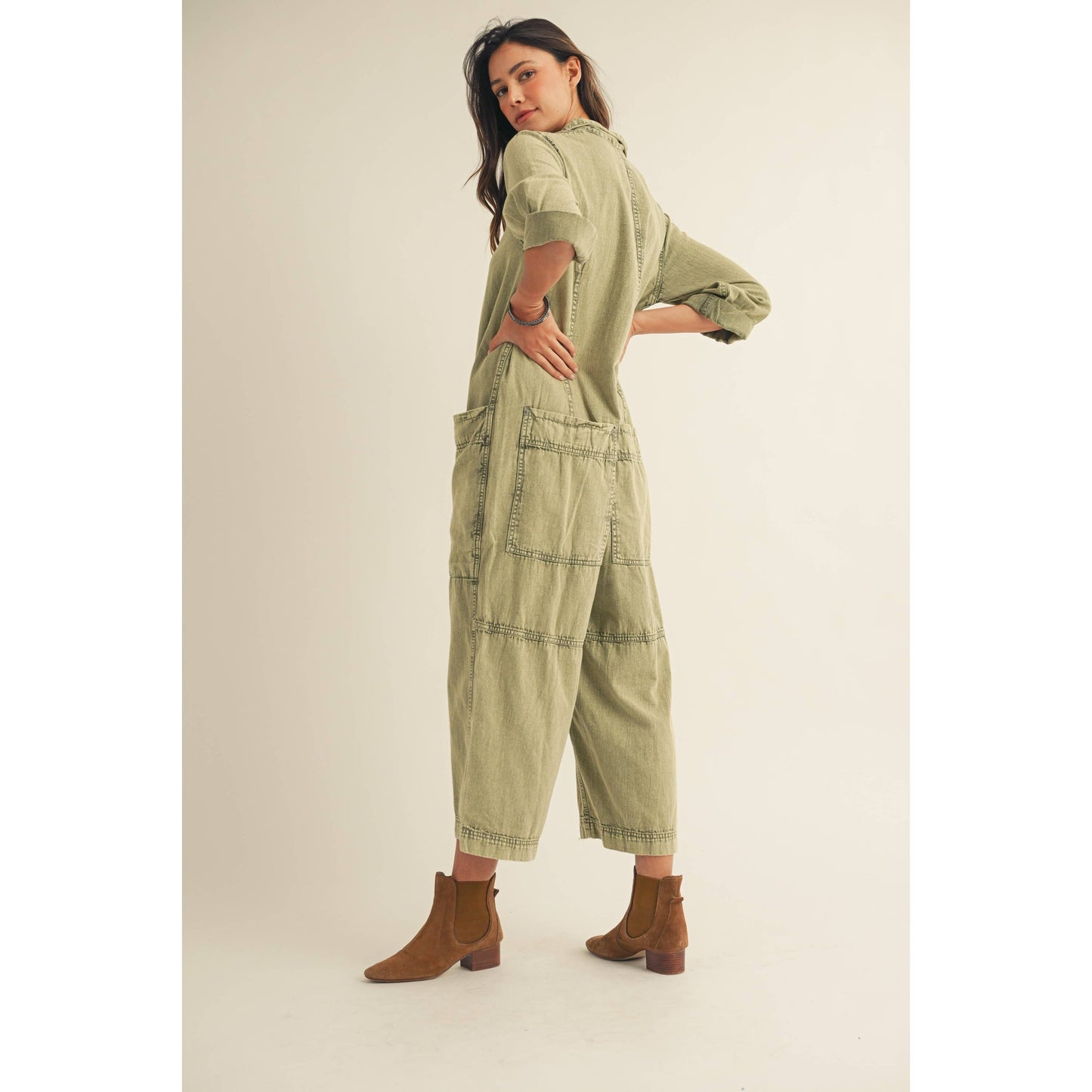 Katie Washed Vintage Relaxed Jumpsuit